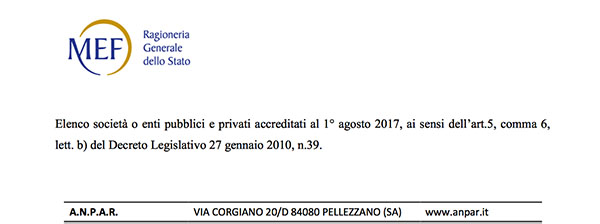 Al momento stai visualizzando FORMAZIONE CONTINUA REVISORI LEGALI